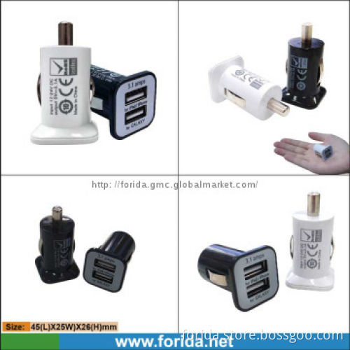 twin usb car charger ,for iphone usb multi car charger